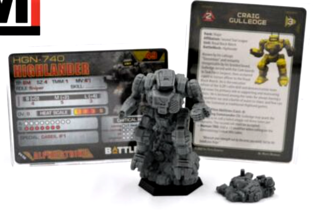 Battletech Highlander with Jump Jets Mech Alpha Cards Northwind Command Lance