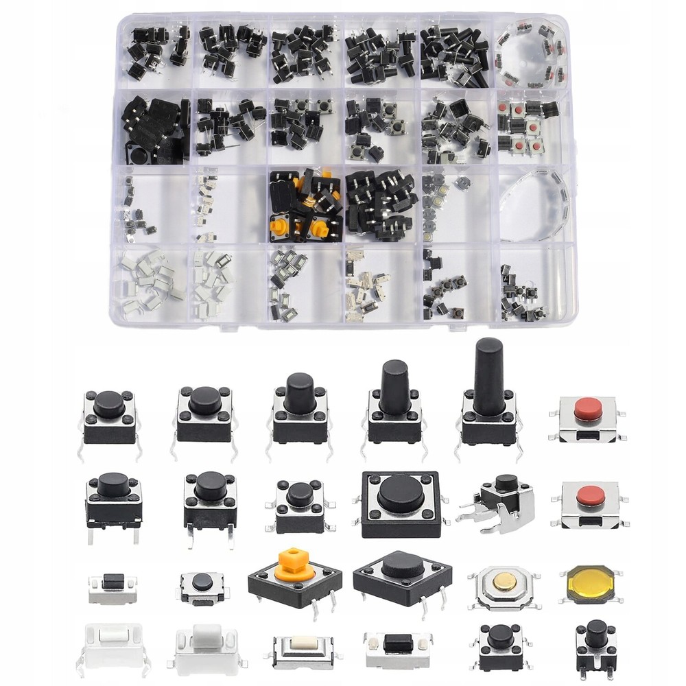 240Pcs Micro Momentary Tact Switch Kit Tactile Push Button Switch Assortment