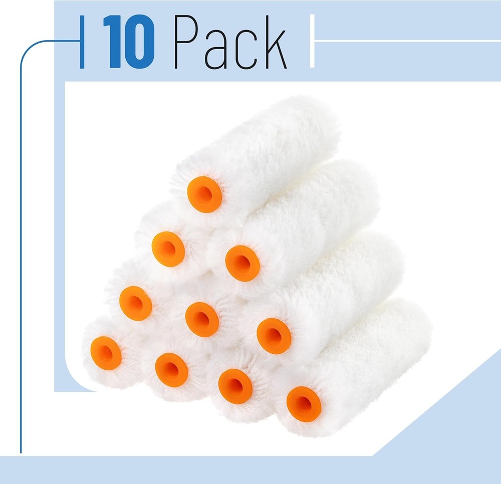 4 Inch Mini Paint Roller Refills 10PCS Wool Covers