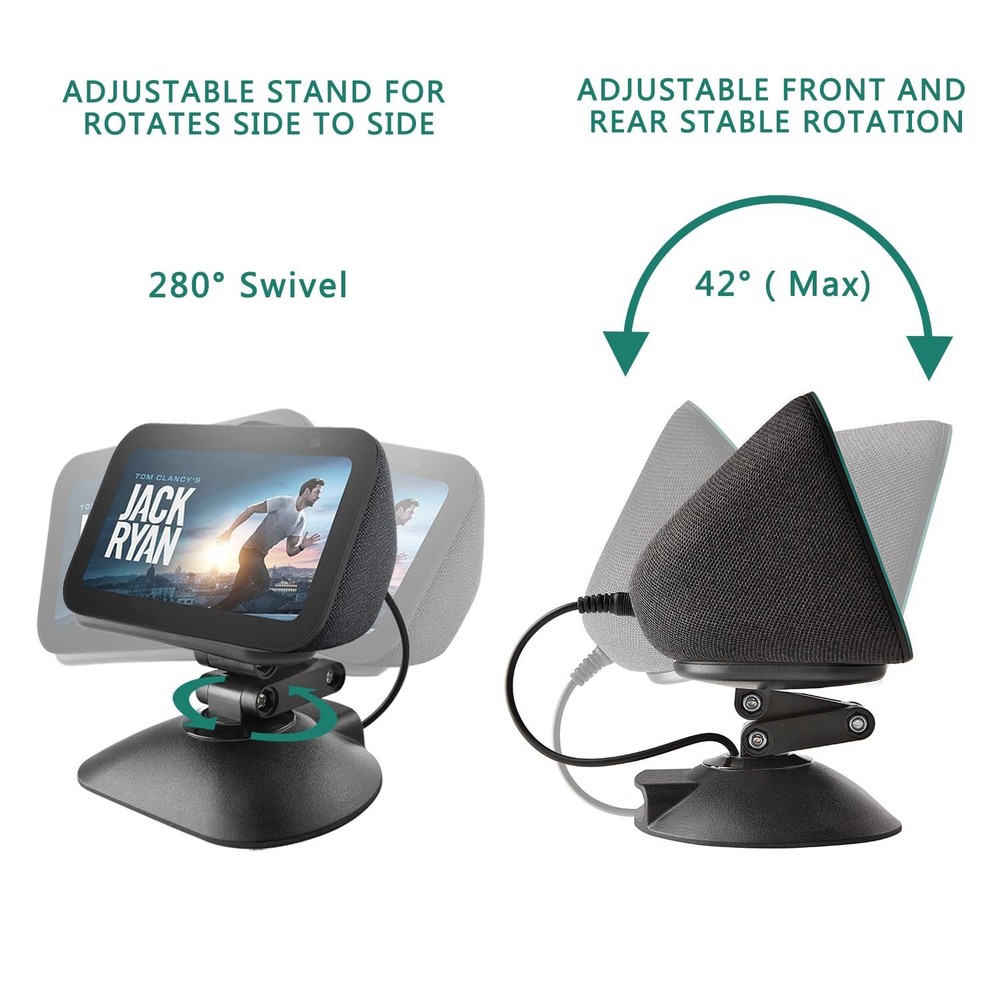 Adjustable stand holder charging dock for smart display phone earbuds USB base