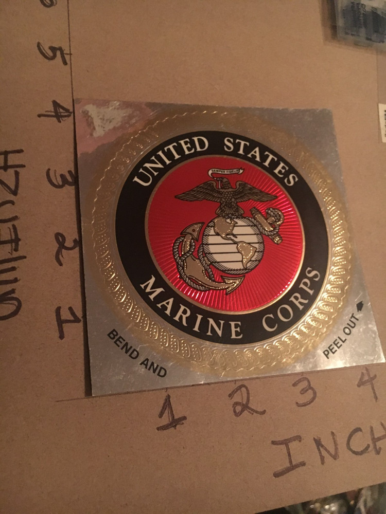 USMC US Marines Logo Window Decal (Applied outside) variant 8