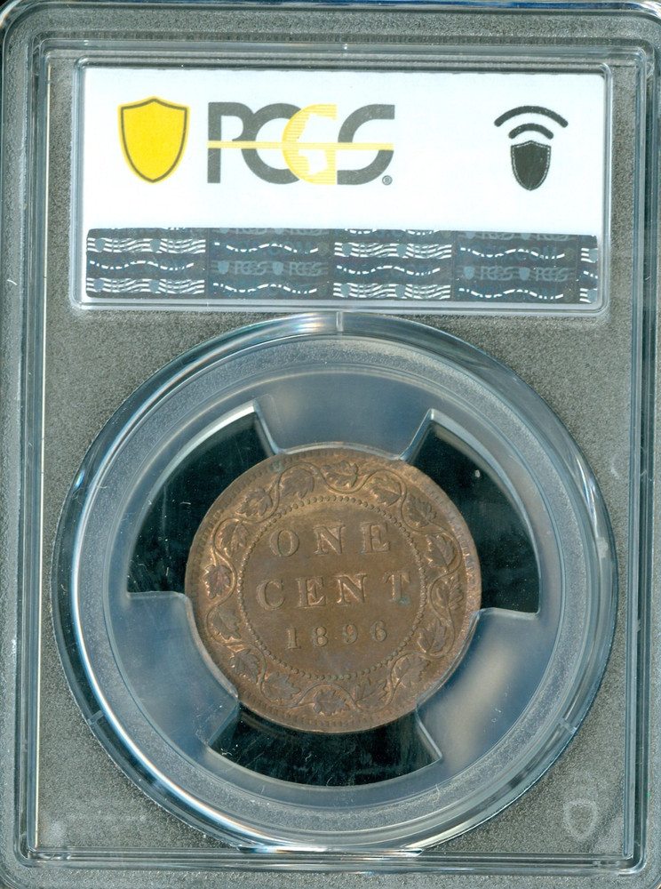 1896 CANADA LARGE CENT PCGS MS63 BN .
