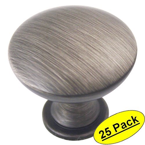 *25 Pack* Cosmas Antique Silver Traditional Solid Round Cabinet Knobs #5305AS