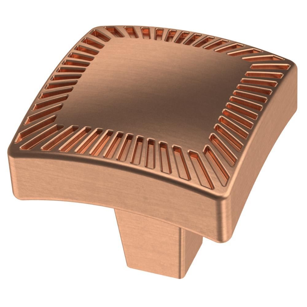 1-1/8" Textured Arched Knob Brushed Copper