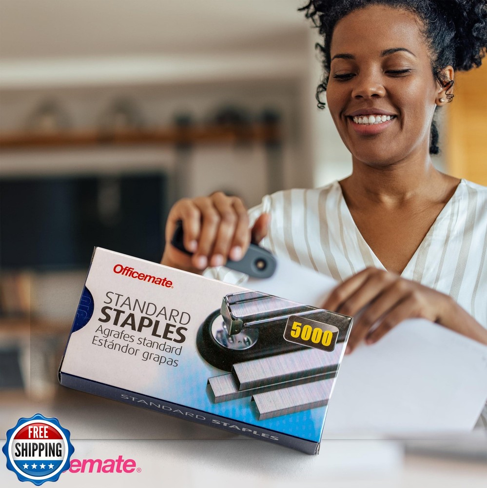 Officemate Standard Staples, 5 Boxes General Purpose Staple, 5000