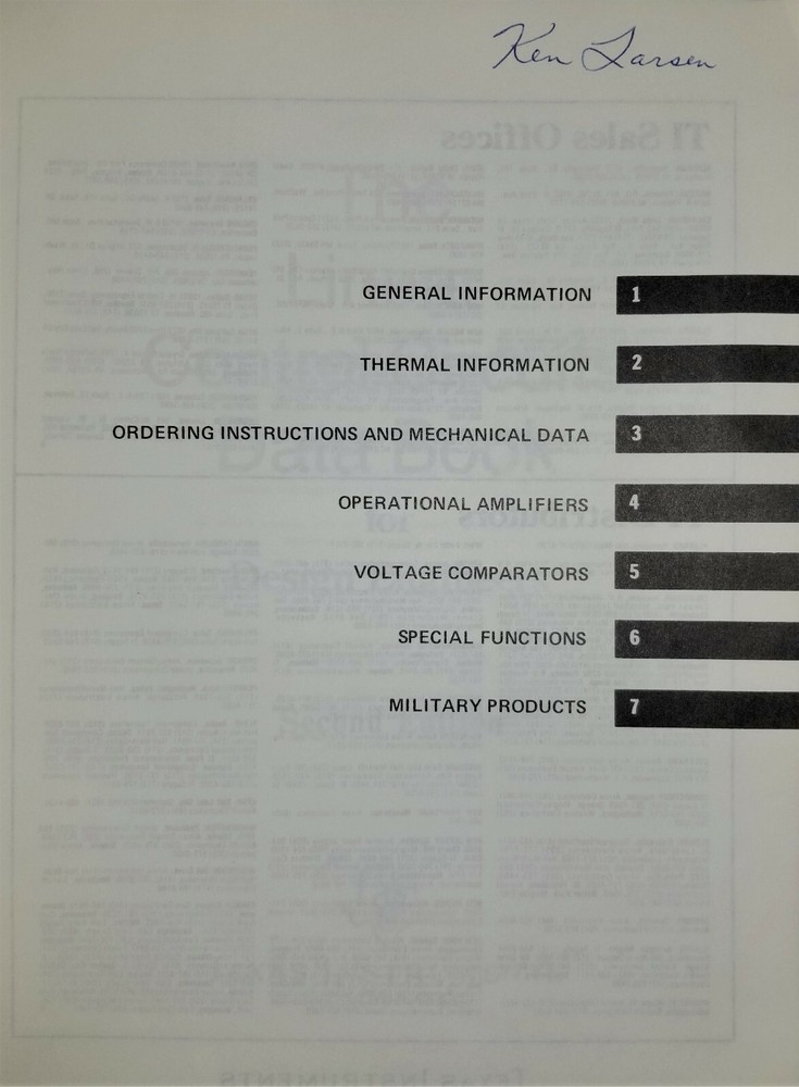USED 1980 Texas Instruments Linear Control Circuits Data Book