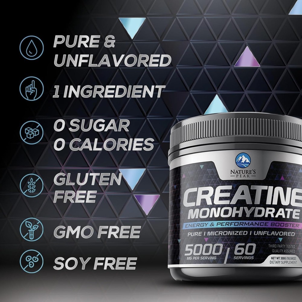 Creatine Monohydrate 5000Mg per Serving - Pure Micronized Creatine Powder Supple
