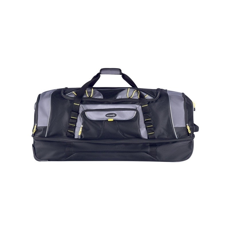 36" 2-Section Drop-Bottom Rolling Duffel Telescopic Handle Rolling Extra Large