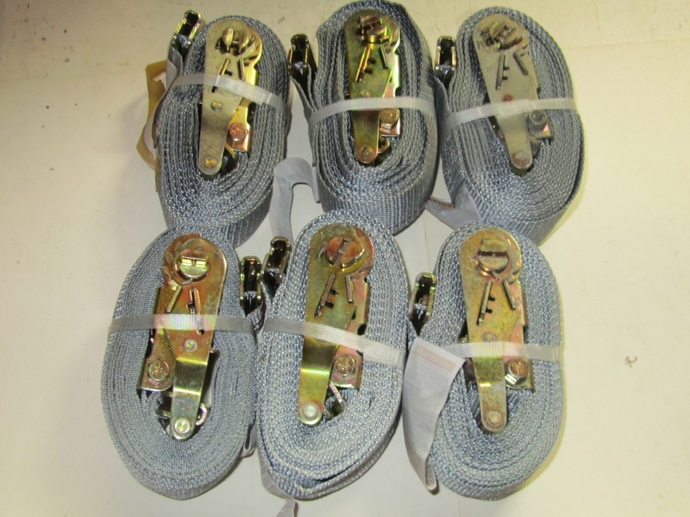2" E-Track Ratchet Straps 16' 6 Pack