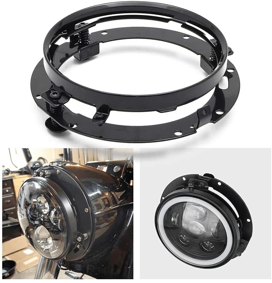 7" Inch LED Headlight Adapter Mounting Ring Bracket Head Lamp Motor Round Mount