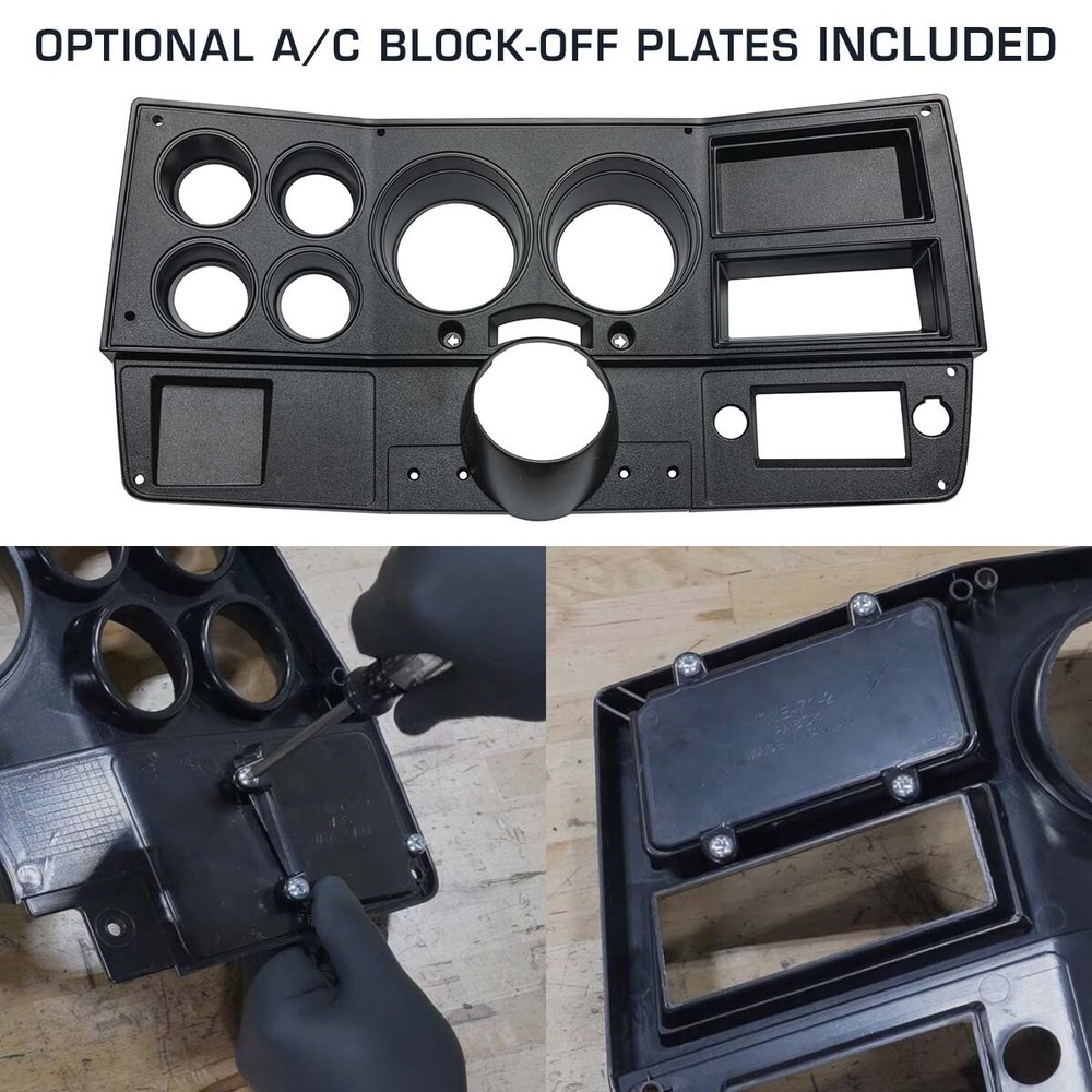 GlowShift 6-Gauge Cluster Dashboard Replacement Panel for 73-91 Chevy K5 Blazer