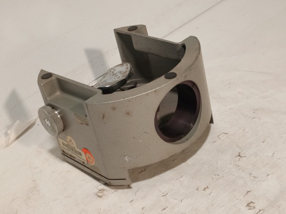 Olympus Tokyo microscope base w/ iris diaphragm, rotating stage, mirror shown