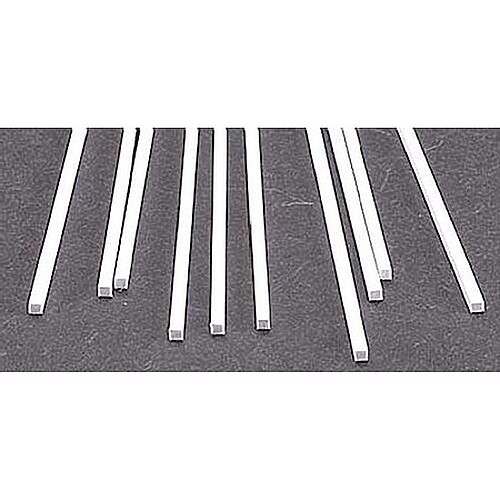 Plastruct Square Rod Styrene .100 (10) - Model Scratch Building Plastic Rods
