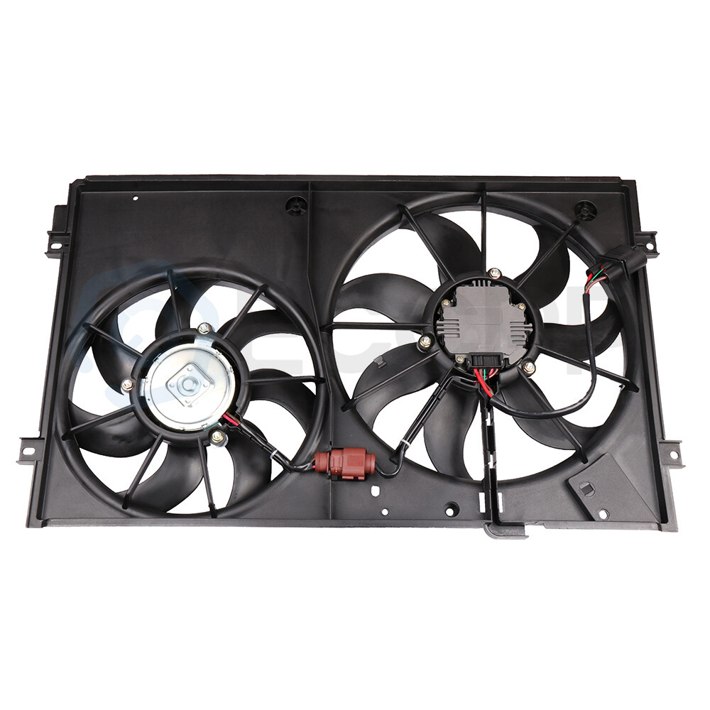 Radiator Condenser Cooling Fan Assembly For 2009 2010-2013 Volkswagen Jetta