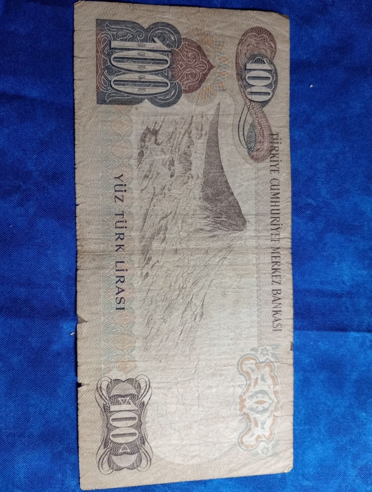 Turkish 100 LIRASI Banknote 1970