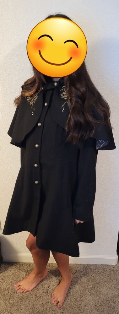 Harry Potter Marauders Map Capelet Coat Size Medium