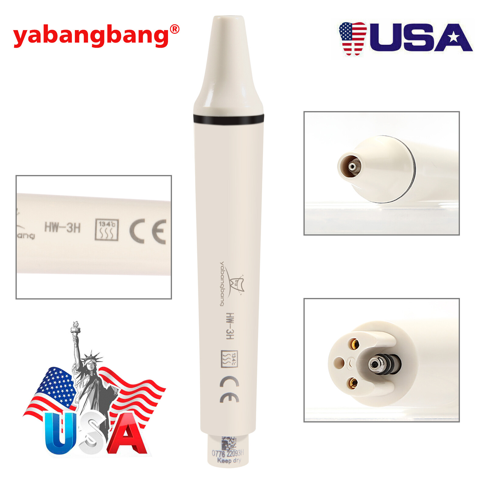 Ultrasonic Piezo Dental Scaler Handpiece LED Fit EMS/WOODPECKER/DTE/SATELEC