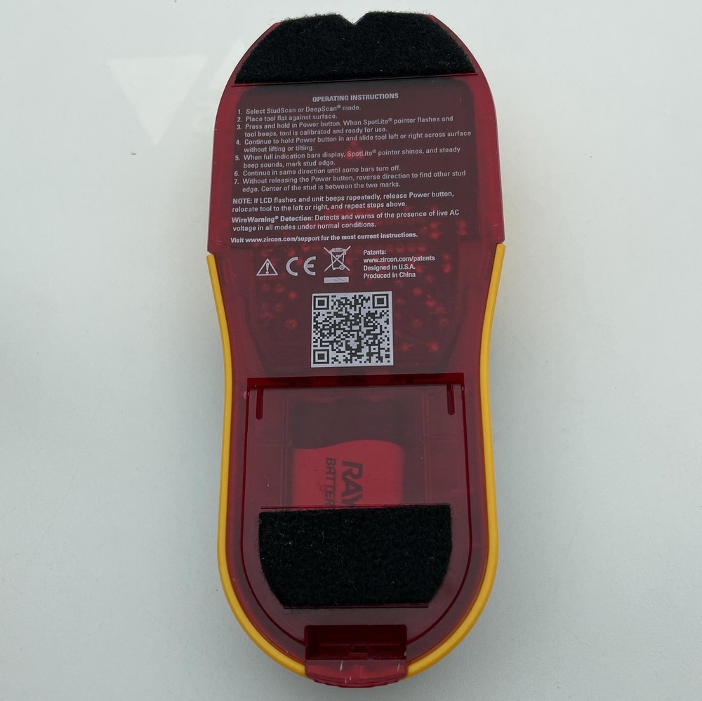 Zircon StudSensor HD55 Stud Finder Yellow LCD Digital StudScan DeepScan Wall