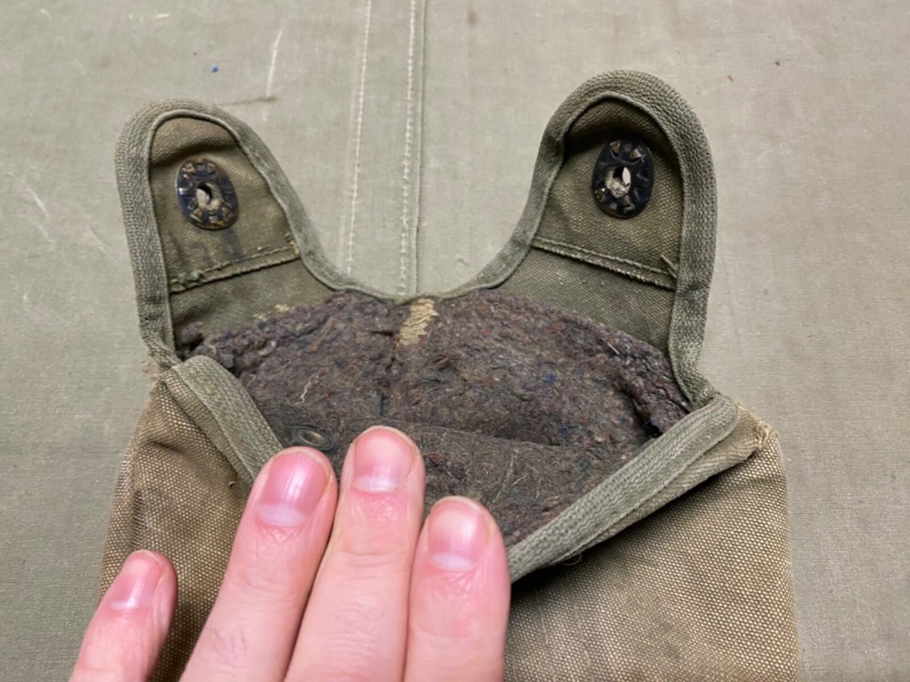 ORIGINAL WWII US ARMY INFANTRY M1942 CANTEEN COVER-OD#7