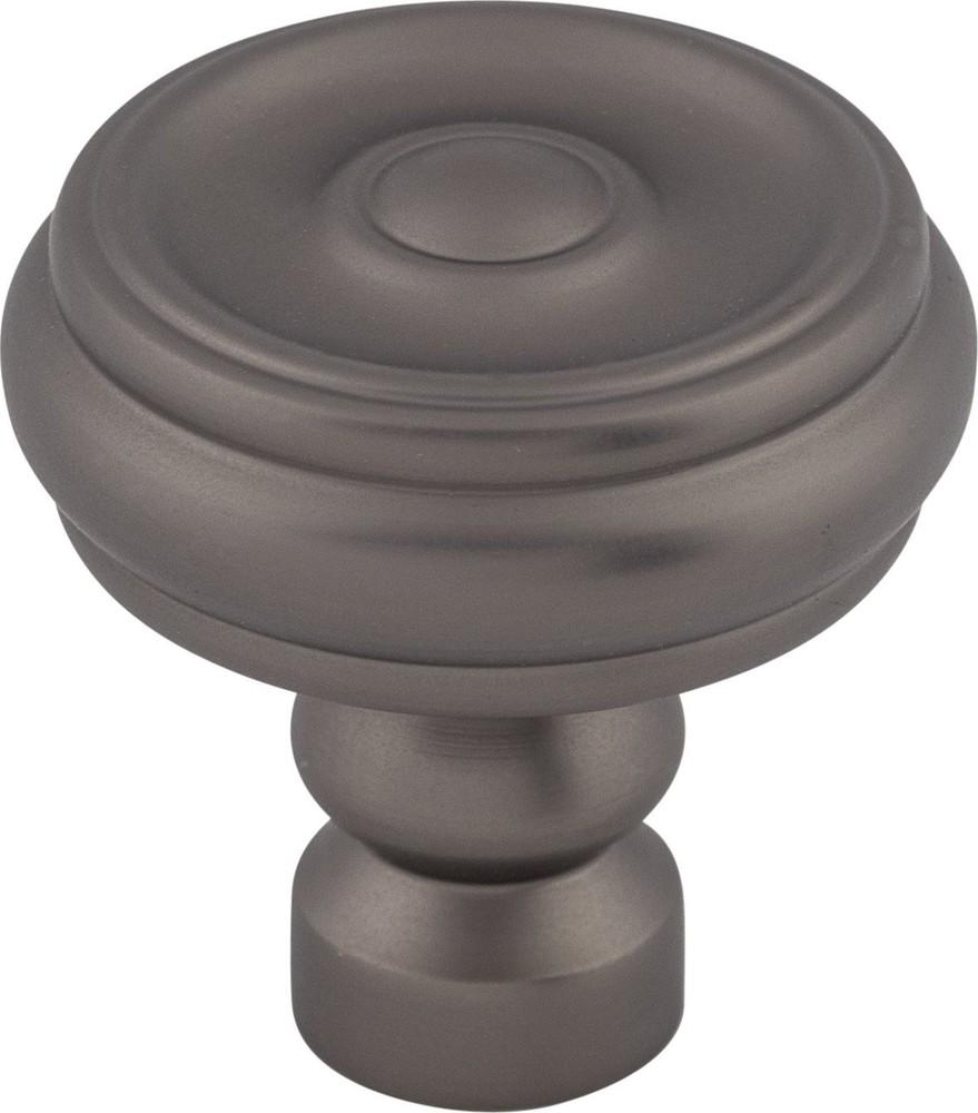 Top Knobs TK882AG Brixton Button Knob 1 1/4" Ash Gray