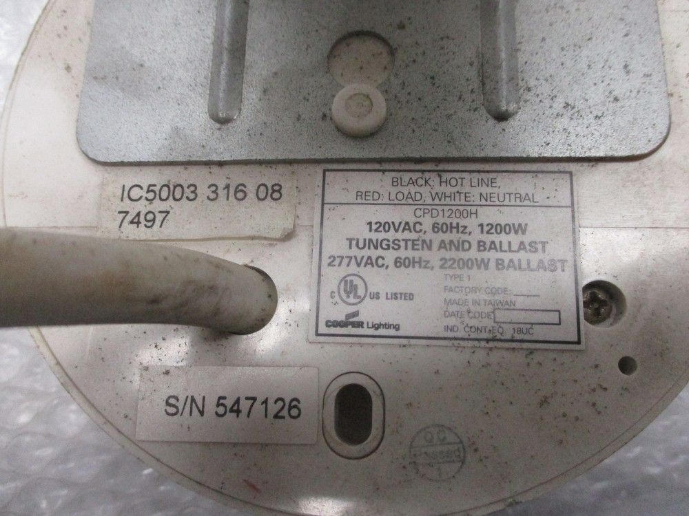 COOPER CPD1200H MOTION LIGHT SENSOR UNMP