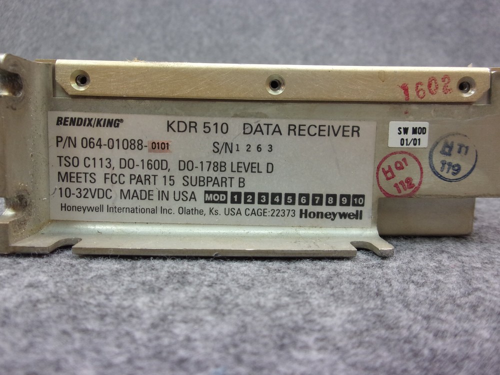 Bendix King KDR-510 Data Receiver P/N 064-01088-0101