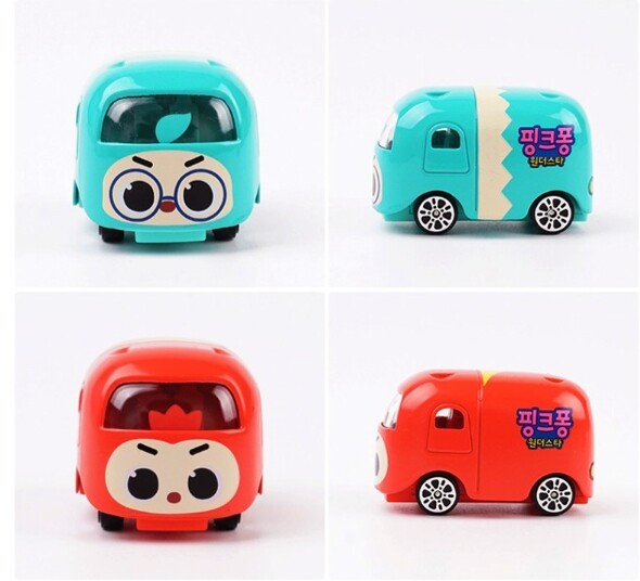 Pinkfong Wonderstar Hogi Poki Jenny Metal Block Mini Car Set 4p Block Play Toy