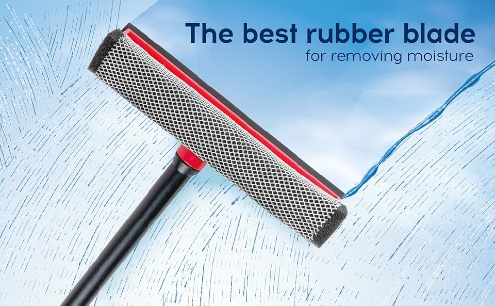 Window Squeee for Car Windows, 2-in-1 Window Cleaner for