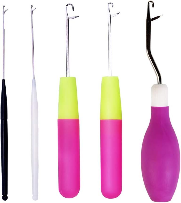 5Pcs Latch Hook Set Latch Hook Crochet Needle Crochet Hook Dreadlocks for Carpet