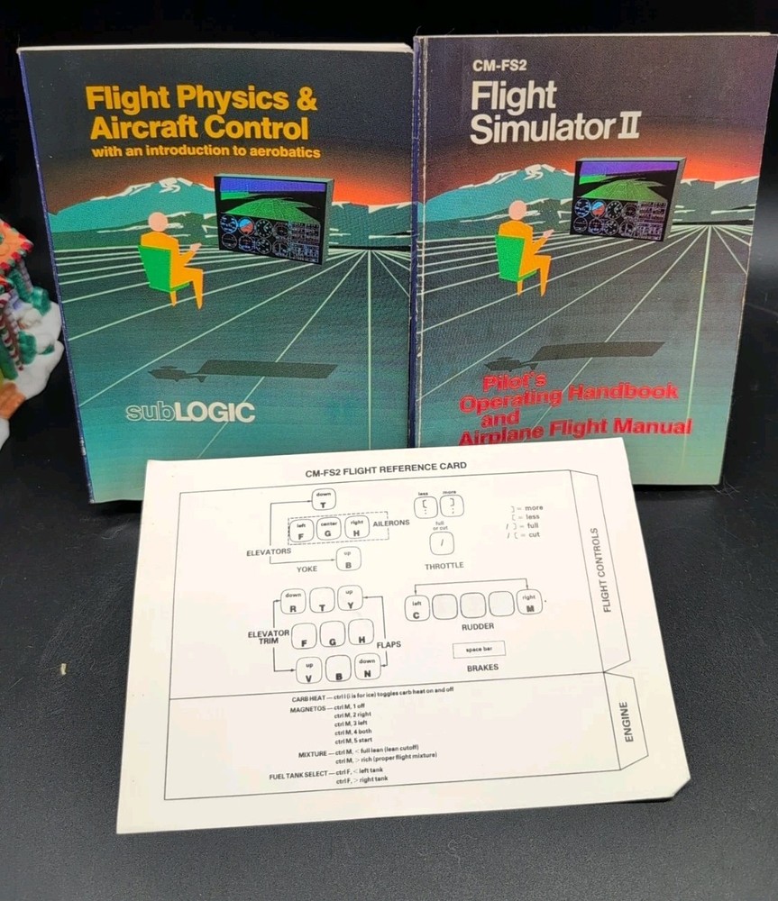 VTG Flight Simulator II A2-FS2 SubLogic NO GAME DISK 80s Computer