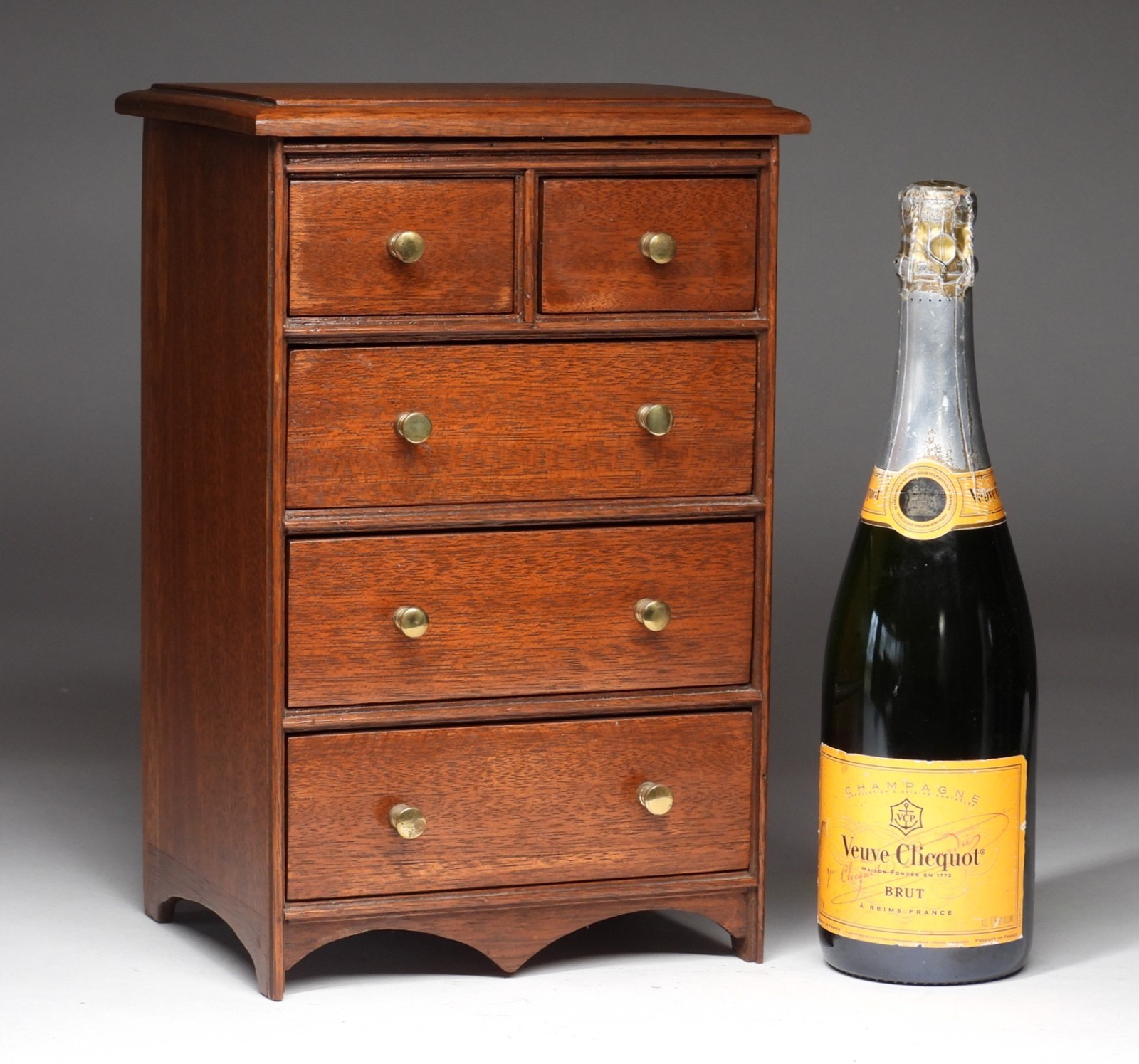 Custom! Bench Made Miniature Mahogany Five Drawer Dresser Jewelry Chest