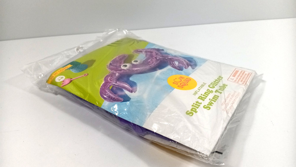 Sun Squad Split Ring Crab Float PVC Pool Toy Purple Ages 3+