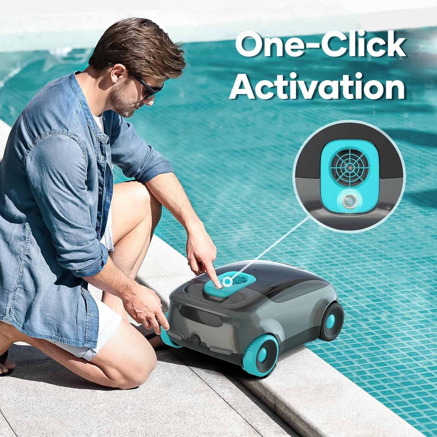 AIPER Scuba E1 Cordless Robotic Pool Cleaner for Above-Ground Pools 1,100 sq ft