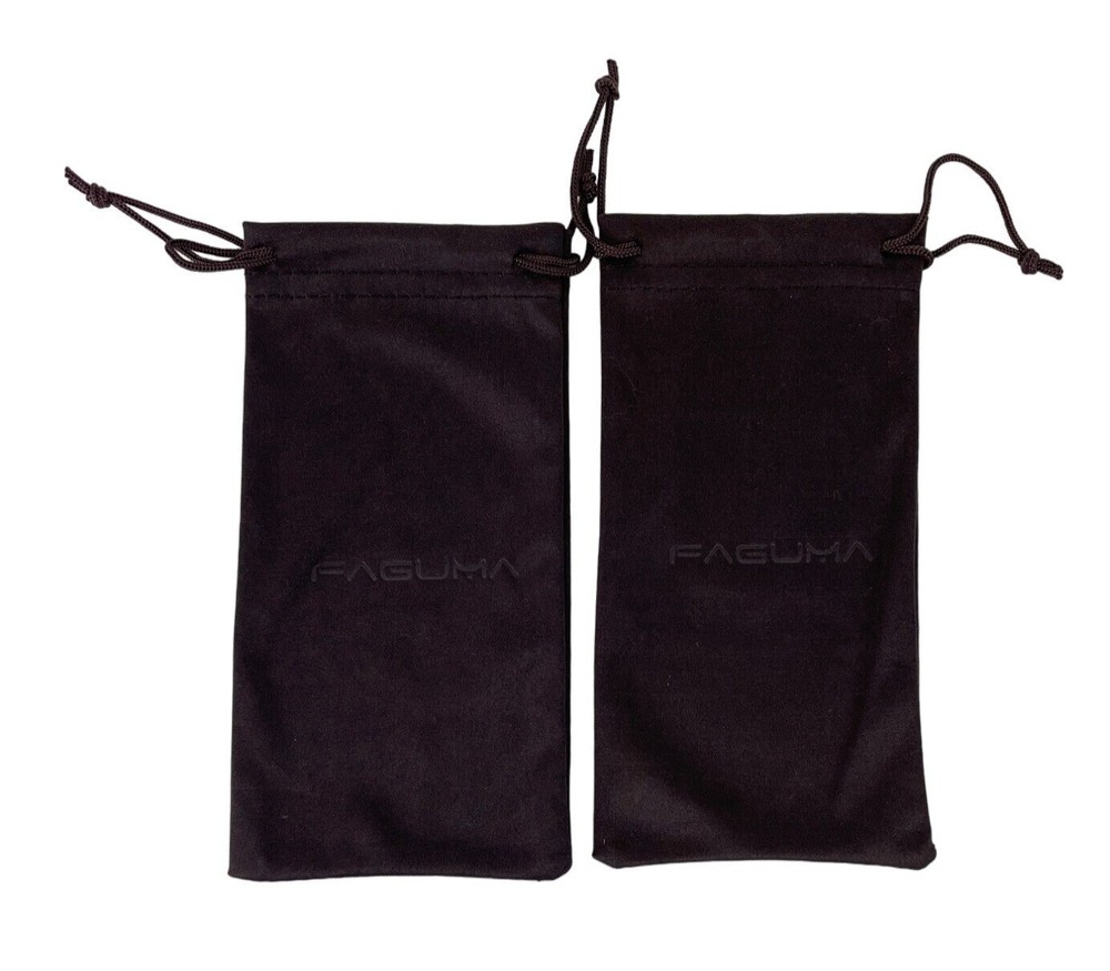 Faguma Sunglasses Brown Drawstring Dust Pouch Bag Empty
