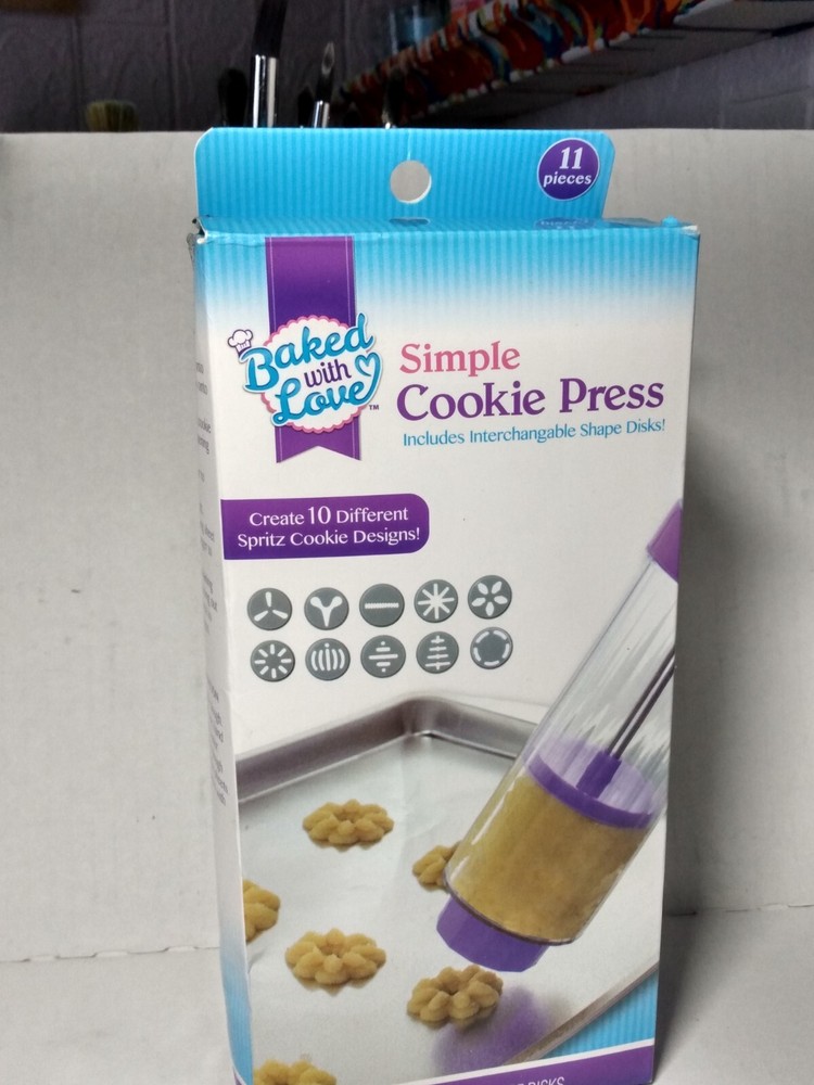 Spritz Design Cookie Press 10 Different Discs PLUS 7 Cookie Cutters