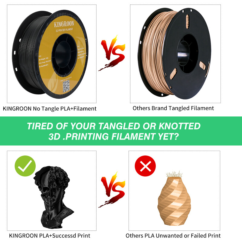 10KG Kingroon PLA PETG 3D Printer Filament 1.75 mm Bundles 10 Spools 1KG White