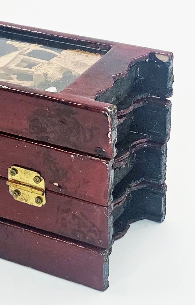 Chinese Mini Cork Carved Screen