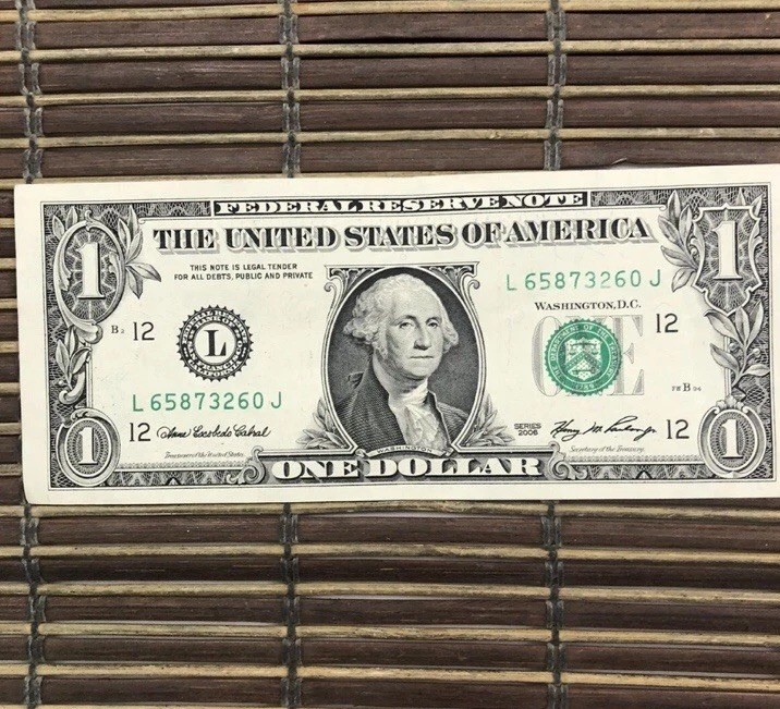 Insufficient Ink Error 2006 $1 Dollar Circulated Bill
