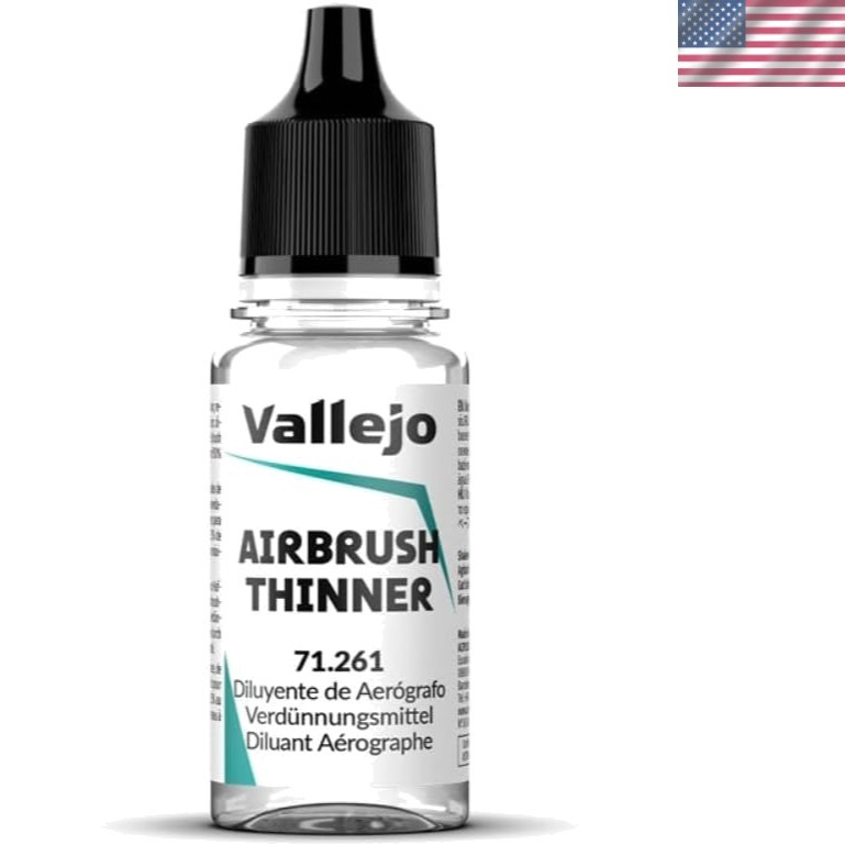 Water-Resistant Airbrush Thinner for Acrylics - 18ml with Quick Drying Formula