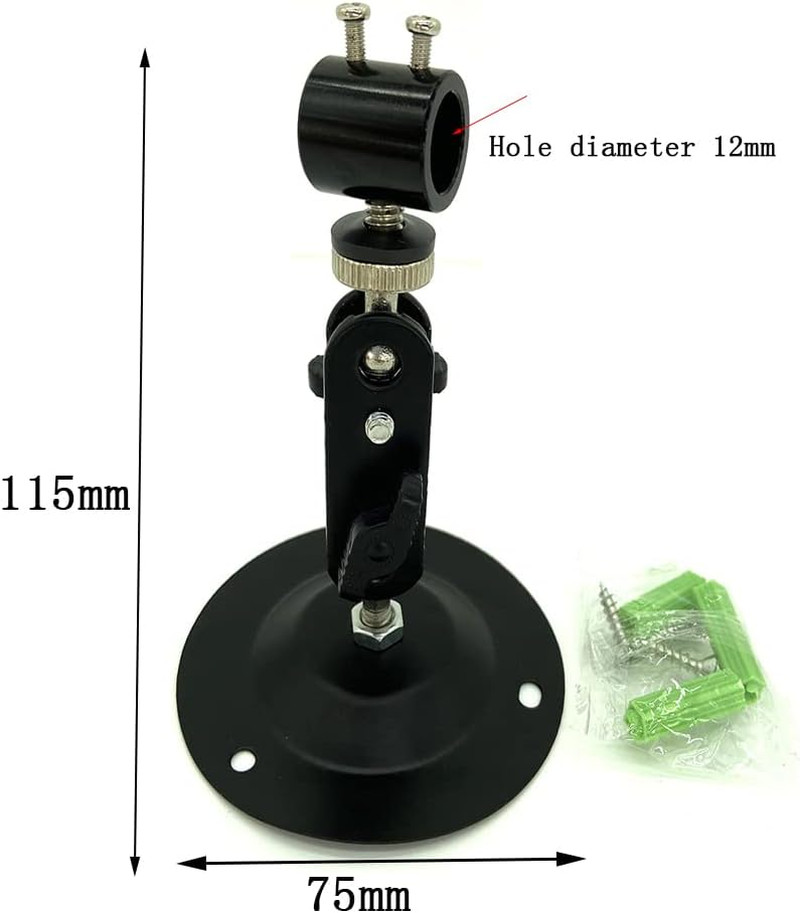 360-Degree Adjustable Laser Module Positioning Bracket, 12mm (1 Pack)