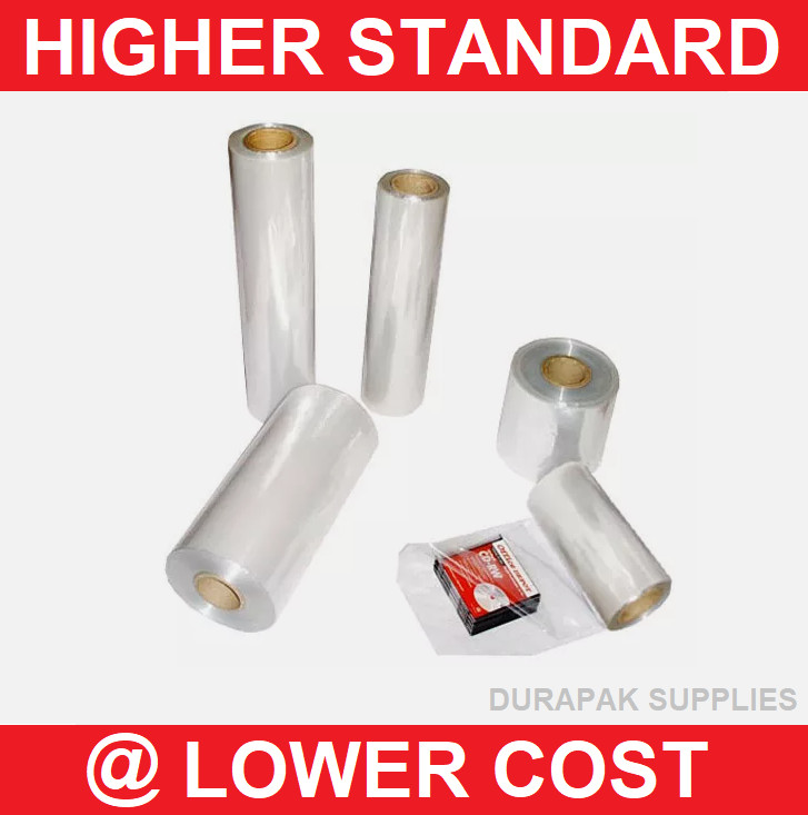 10" to 36" PVC Heat Shrink Wrap Film Central Fold 500 to 2000 Ft 75 to 100 Gauge