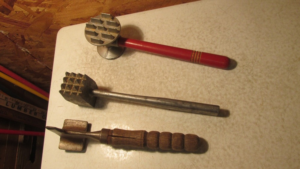 3 Old Meat Tenderizers