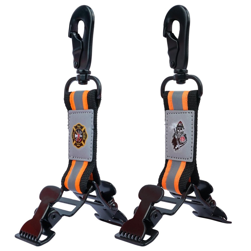 KUNN Firefighter Glove Clips Double End with Creative Pattern Heavy Duty Safe...