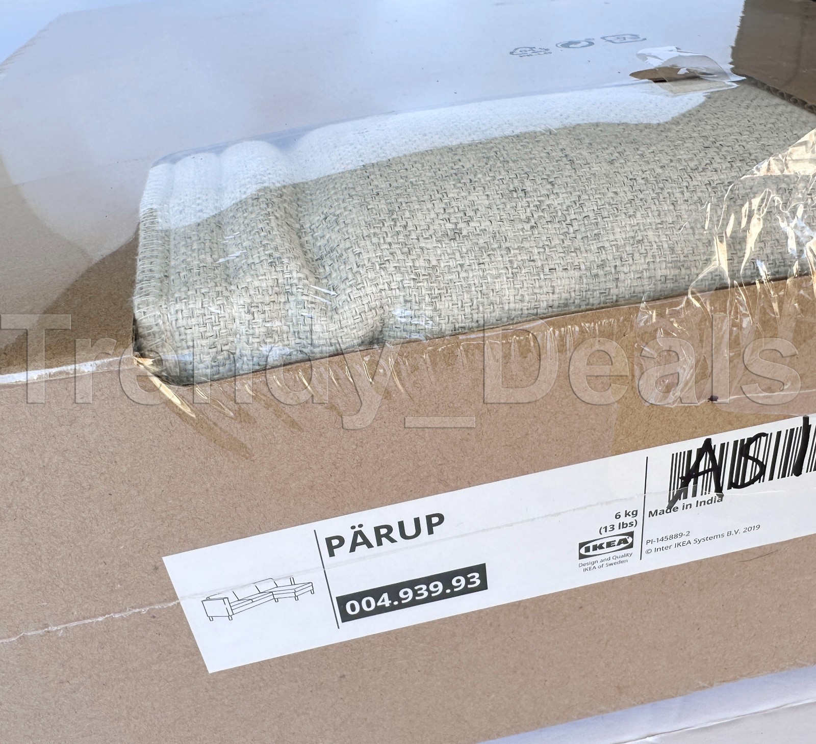 IKEA PARUP Sofa with Chaise Cover, Gunnared Beige 004.939.93 - NEW Sealed