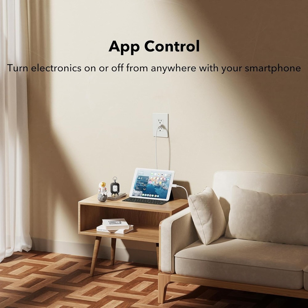 2 Pack Smart Electrical Outlet with Voice Control and Type-C Charging