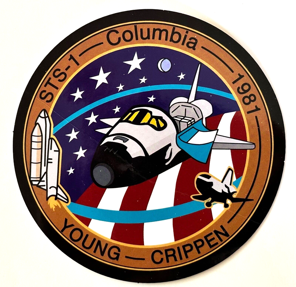 NASA...Columbia Space Shuttle..STS 1 ...First Mission... Patch + Decal