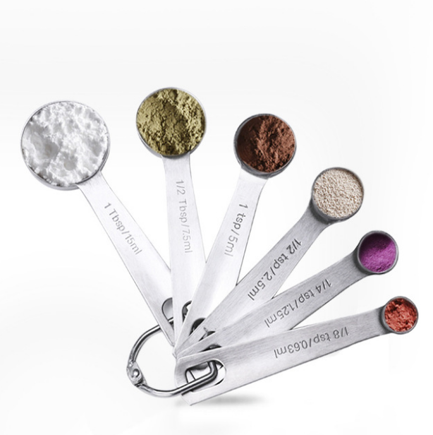 Stainless Steel Measuring Spoon Round Measuring Spoon Set Baking Measuring Tool