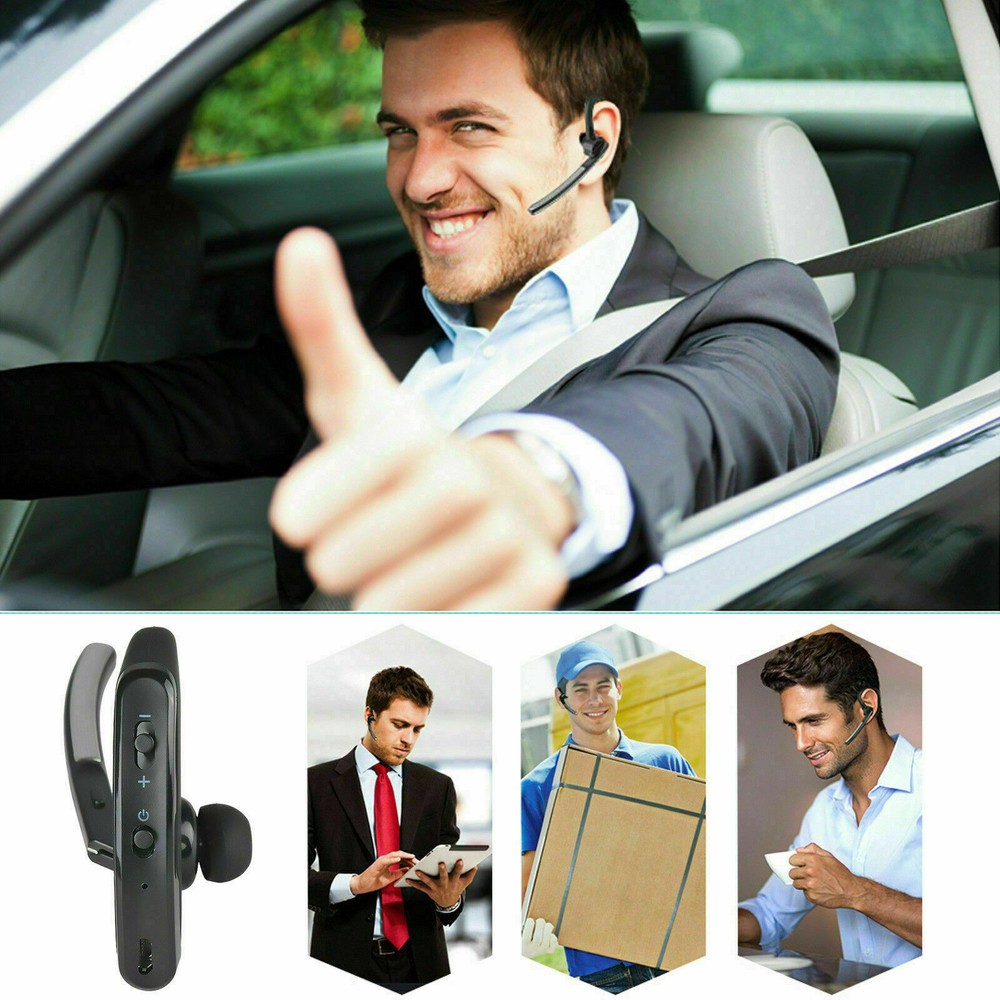 Universal Bluetooth Headset Business Wireless Earpiece for Left and Right Ears