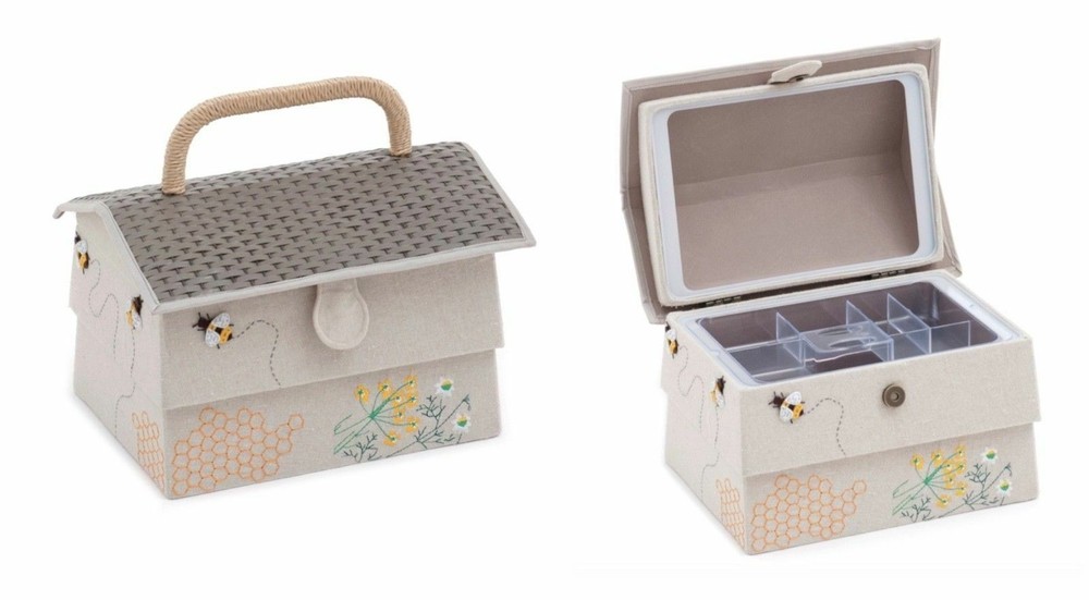 Bee Hive Design Sewing Basket sewing Box Medium - HobbyGift - Gift
