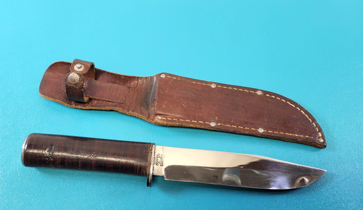 Rare WWII US Military Queen City Commando Knife & Sheath c. 1922-1945    TR530